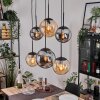 Gastor Suspension, Boule lumineuse, Suspension Ambre, Fumé, 6 lumières