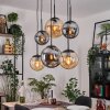 Gastor Suspension, Boule lumineuse, Suspension Ambre, Fumé, 6 lumières