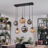 Gastor Suspension, Boule lumineuse, Suspension Ambre, Fumé, 6 lumières