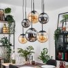 Gastor Suspension, Boule lumineuse, Suspension Ambre, Fumé, 6 lumières