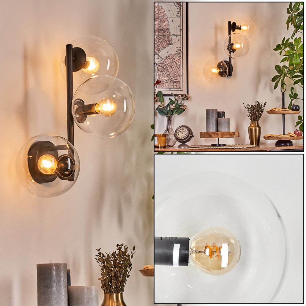 Gastor Boule lumineuse, Applique murale Clair, 3 lumières main product photo