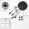 Ripoll Suspension, Boule lumineuse, Suspension grappe Fumé, 4 lumières