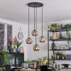 Ripoll Suspension, Boule lumineuse, Suspension grappe Fumé, 4 lumières