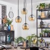 Ripoll Suspension, Boule lumineuse, Suspension grappe Ambre, 4 lumières