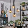 Ripoll Suspension, Boule lumineuse, Suspension grappe Ambre, 4 lumières