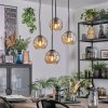 Ripoll Suspension, Boule lumineuse, Suspension grappe Ambre, 4 lumières