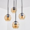 Ripoll Suspension, Boule lumineuse, Suspension grappe Ambre, 4 lumières