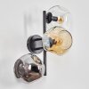 Ripoll Boule lumineuse, Applique murale Ambre, Clair, Fumé, 3 lumières