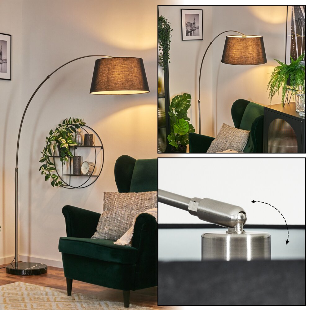 Bassagoda Lampadaire Nickel mat, Noir, 1 lumière main product photo