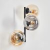 Gastor Boule lumineuse, Applique murale Ambre, Clair, Fumé, 3 lumières
