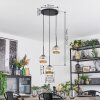 Ripoll Suspension, Boule lumineuse, Suspension grappe Ambre, 3 lumières