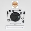 Ripoll Suspension, Boule lumineuse, Suspension grappe Ambre, 3 lumières