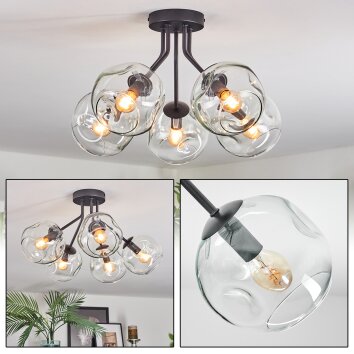 Ripoll Plafonnier, Boule lumineuse Clair, 5 lumières