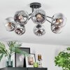 Ripoll Plafonnier, Boule lumineuse Chrome, Clair, Fumé, 7 lumières