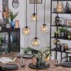 Ripoll Suspension, Boule lumineuse, Suspension grappe Ambre, Clair, 4 lumières
