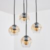 Ripoll Suspension, Boule lumineuse, Suspension grappe Ambre, Clair, 4 lumières