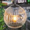Ripoll Suspension, Boule lumineuse, Suspension grappe Ambre, Clair, 3 lumières