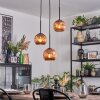 Ripoll Suspension, Boule lumineuse, Suspension grappe Cuivré, 3 lumières