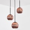 Ripoll Suspension, Boule lumineuse, Suspension grappe Cuivré, 3 lumières