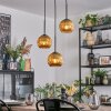 Ripoll Suspension, Boule lumineuse, Suspension grappe Or, 3 lumières