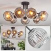 Ripoll Plafonnier, Boule lumineuse Chrome, Clair, Fumé, 7 lumières