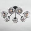 Ripoll Plafonnier, Boule lumineuse Chrome, Clair, Fumé, 7 lumières