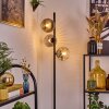 Ripoll Lampadaire Chrome, Clair, Fumé, 3 lumières