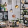 Ripoll Suspension, Boule lumineuse, Suspension grappe Chrome, Or, Clair, Cuivré, Fumé, 3 lumières