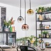 Ripoll Suspension, Boule lumineuse, Suspension grappe Chrome, Or, Clair, Cuivré, Fumé, 3 lumières