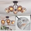 Ripoll Plafonnier, Boule lumineuse Chrome, Clair, Fumé, 5 lumières