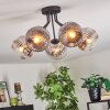 Ripoll Plafonnier, Boule lumineuse Chrome, Clair, Fumé, 5 lumières
