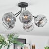 Ripoll Plafonnier, Boule lumineuse Chrome, Clair, Fumé, 5 lumières