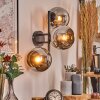 Koyoto Boule lumineuse, Applique murale Chrome, Fumé, 3 lumières