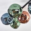 Ripoll Plafonnier, Boule lumineuse Bleu, Vert, Cuivré, 5 lumières