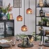 Ripoll Suspension, Boule lumineuse, Suspension grappe Clair, Cuivré, 3 lumières