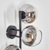 Koyoto Boule lumineuse, Applique murale Chrome, Clair, Fumé, 3 lumières