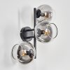 Koyoto Boule lumineuse, Applique murale Clair, Fumé, 3 lumières