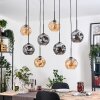 Ripoll Suspension, Boule lumineuse, Suspension Écru, Noir, 8 lumières
