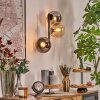 Gastor Boule lumineuse, Applique murale Ambre, Clair, Fumé, 3 lumières