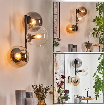Gastor Boule lumineuse, Applique murale Ambre, Clair, Fumé, 3 lumières