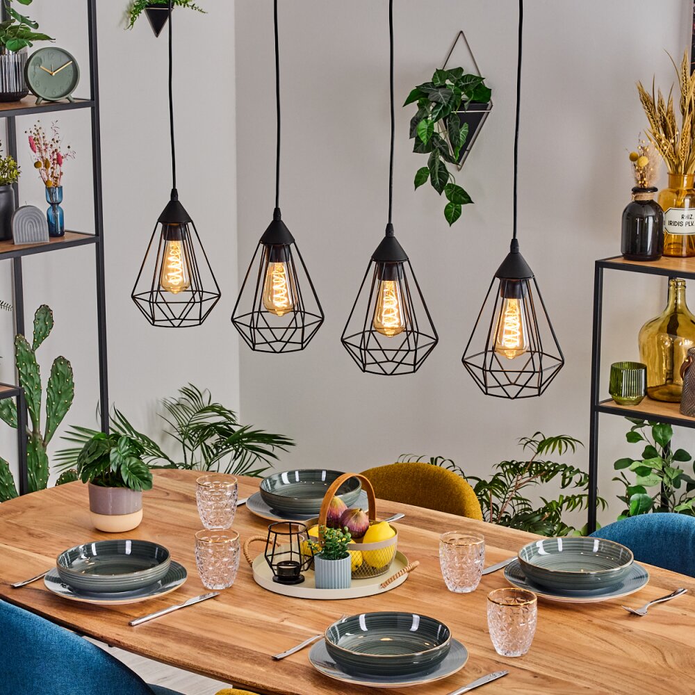 Cenova Suspension, Suspension Noir, 4 lumières main product photo