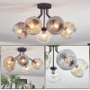 Ripoll Plafonnier, Boule lumineuse Ambre, Clair, Fumé, 5 lumières