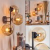 Koyoto Boule lumineuse, Applique murale Ambre, 3 lumières
