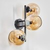 Koyoto Boule lumineuse, Applique murale Ambre, 3 lumières