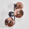 Koyoto Boule lumineuse, Applique murale Cuivré, 3 lumières
