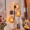 Koyoto Boule lumineuse, Applique murale Ambre, 3 lumières