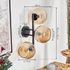 Koyoto Boule lumineuse, Applique murale Ambre, 3 lumières