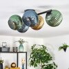 Koyoto Plafonnier, Boule lumineuse Bleu, Or, Vert, 5 lumières
