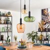 Imara Suspension, Suspension Ambre, Vert, Rose, 3 lumières