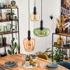 Imara Suspension, Suspension Ambre, Vert, Rose, 3 lumières